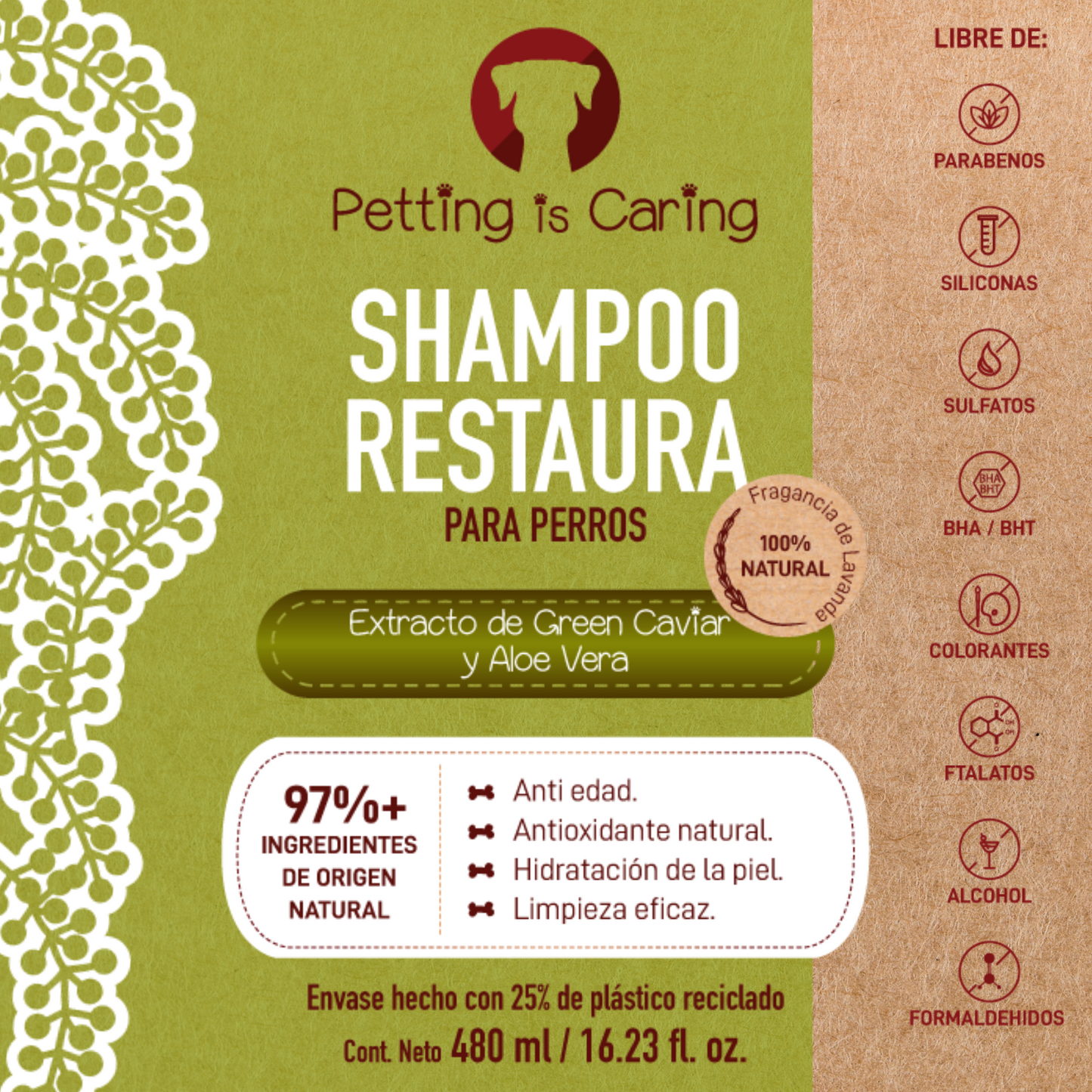 Shampoo para Perro y Gato 480 ML - RESTAURA